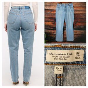 Abercrombie & Fitch Jeans Size 16 Curve Love 90s Slim Straight Ultra High Rise